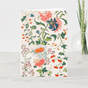 Chinese floral pattern mid 18th century card