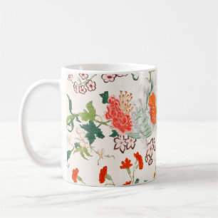 Chinese floral pattern mid 18th century coffee mug