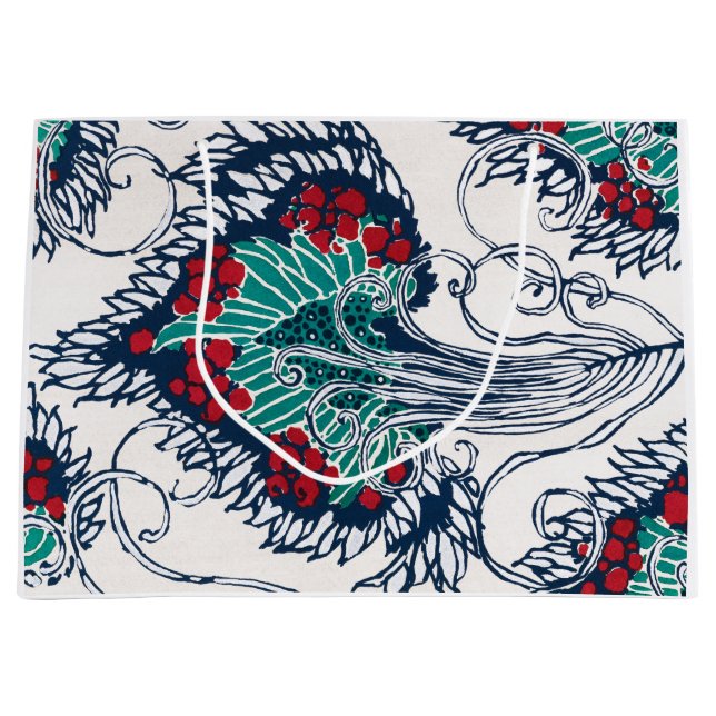 CHINESE FLORAL PRINT GIFT BAG (Front)