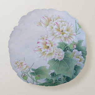 Chinese Flower with Butterfly   Round Cushion
