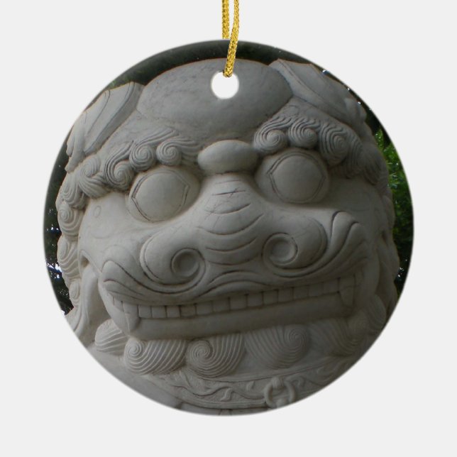 Chinese Foo Dog Ceramic Tree Decoration (Front)