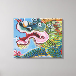 Chinese Foo Dog / Lion Guardian Mural Canvas Print