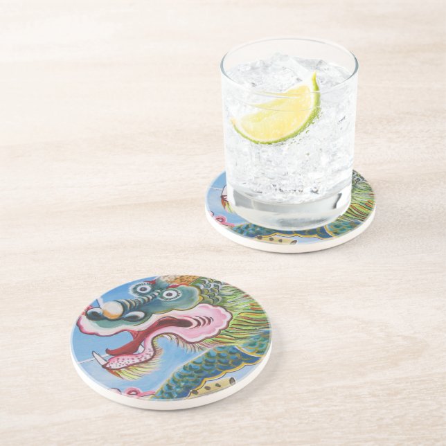 Chinese Foo Dog / Lion Guardian Mural Coaster (Side)