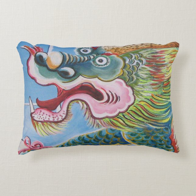 Chinese Foo Dog / Lion Guardian Mural Decorative Cushion (Front)