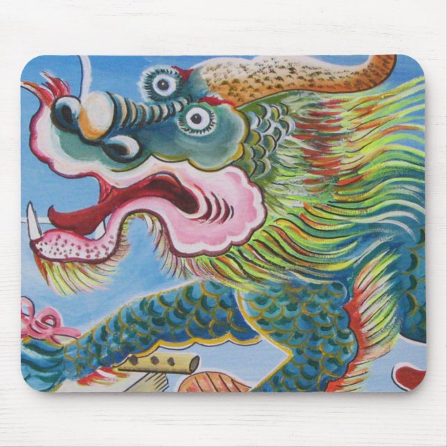 Chinese Foo Dog / Lion Guardian Mural Mouse Pad (Front)