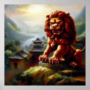  Chinese Foo Lion (18)  Poster