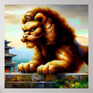 Chinese Foo Lion (31)  Poster