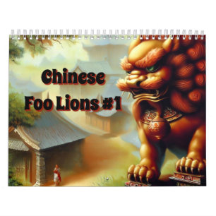 Chinese Foo Lions #1 Calendar