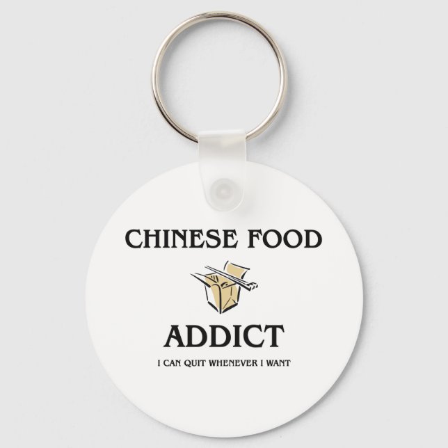 Chinese Food Addict Key Ring (Front)