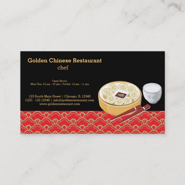 Chinese food business card (Front)