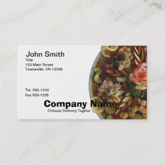 Chinese Food Business Card on White