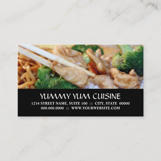 Chinese Food Business Cards (Front)