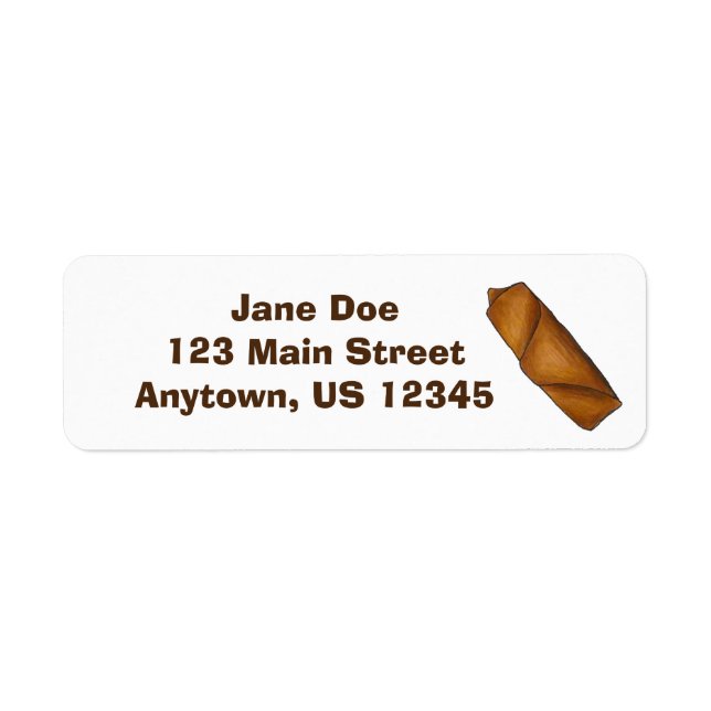 Chinese Food Egg Roll Eggroll Address Labels (Front)