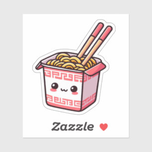 Chinese Food Takeout Box Vinyl Stickers