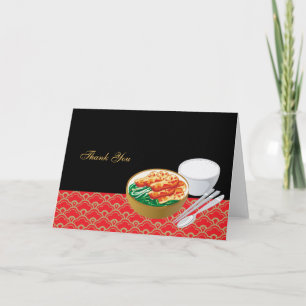 Chinese food thank you card