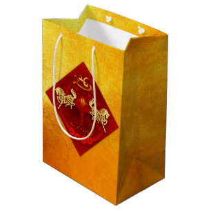 Chinese FU Luck lantern Horse Year gift MGB1 Medium Gift Bag