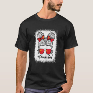 Chinese Girl Flag China Girl Pride Patriotic Women T-Shirt