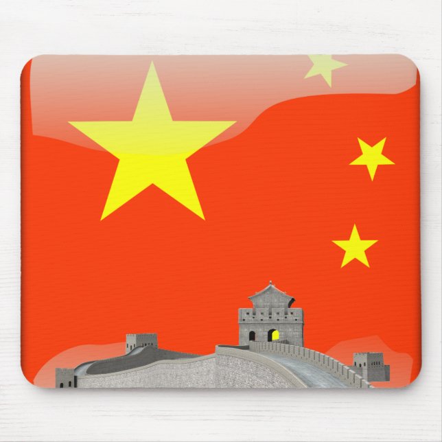 Chinese glossy flag mouse pad (Front)