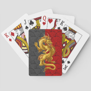 Chinese Gold Dragon Playing Cards