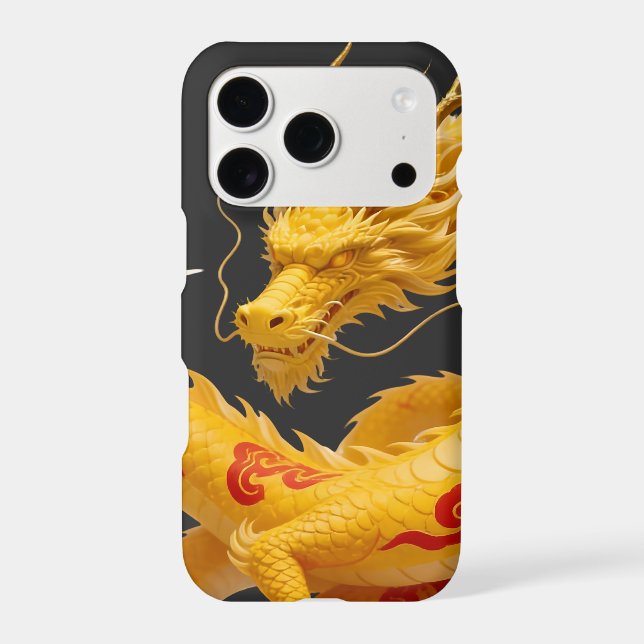 Chinese Gold Red Dragon Art Fantasy Design With Cl (Back)