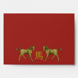 Chinese Golden Horse Envelope