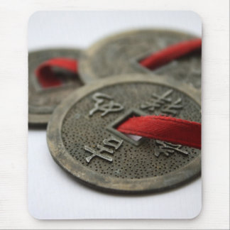 Chinese Good Luck Coins Mouse Pad