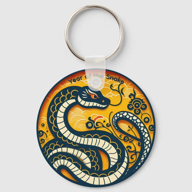 Chinese Green Snake Year 2025 BRK Key Ring (Front)