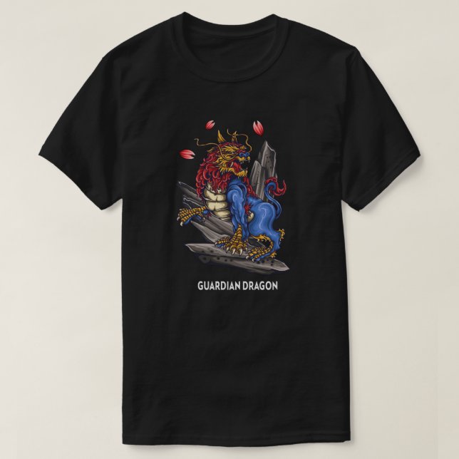 Chinese Guardian Lion T-Shirt (Design Front)