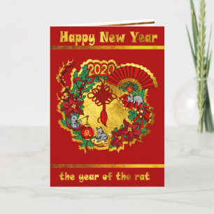Chinese Happy New Year of The Rat Card