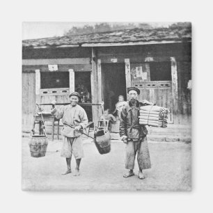 Chinese Hawkers, c.1870 (b/w photo) Magnet