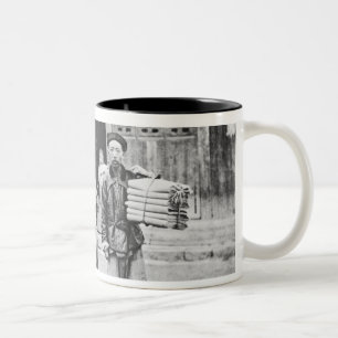 Chinese Hawkers, c.1870 (b/w photo) Two-Tone Coffee Mug