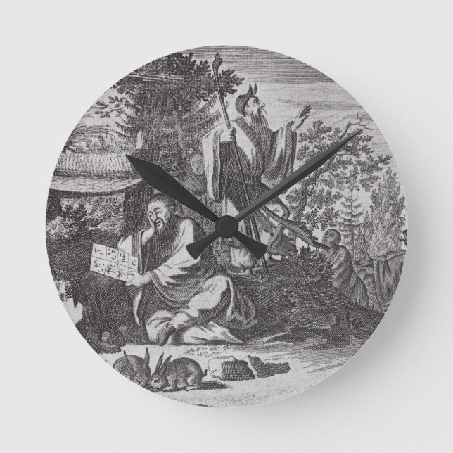 Chinese Holy Men, illustration from a description Round Clock (Front)