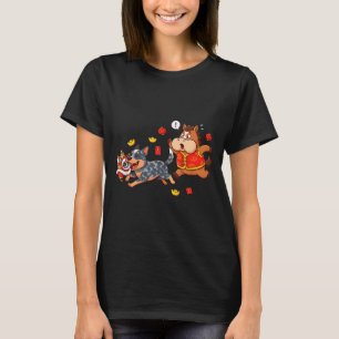 Chinese Horse Australian Cattle Mens Womens Happy T-Shirt