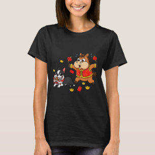 Chinese Horse Boston Terrier Kids Mens Womens Happ T-Shirt