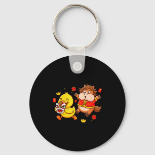 Chinese Horse Duck Funny Kids Mens Womens Happy Ne Key Ring