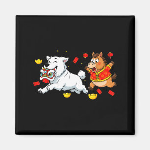 Chinese Horse Great Pyrenees Kids Mens Womens Happ Magnet