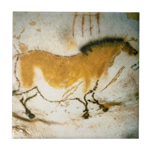 Chinese Horse,Lascaux Prehistoric Cave Paintings Ceramic Tile