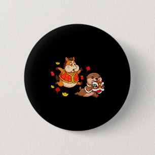 Chinese Horse Otter Funny Kids Mens Womens Happy N 6 Cm Round Badge