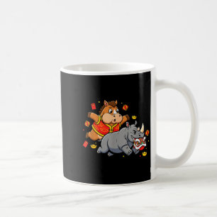 Chinese Horse Rhino Funny Kids Mens Womens Happy N Coffee Mug