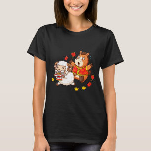 Chinese Horse Sheep Funny Kids Mens Womens Happy N T-Shirt