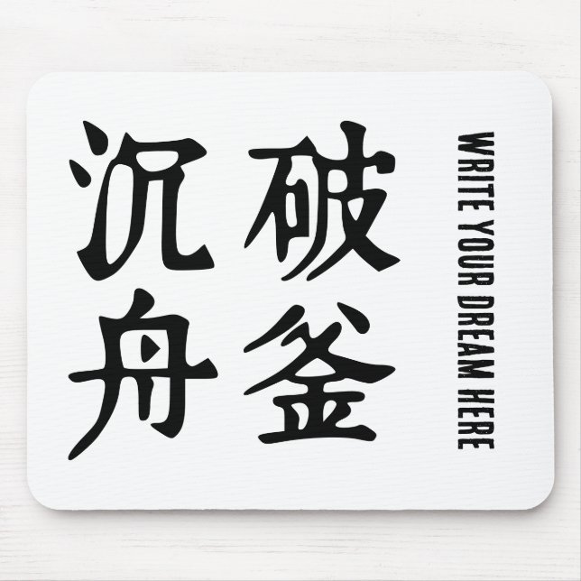 Chinese Idioms-About determination-#001- Mouse Pad (Front)