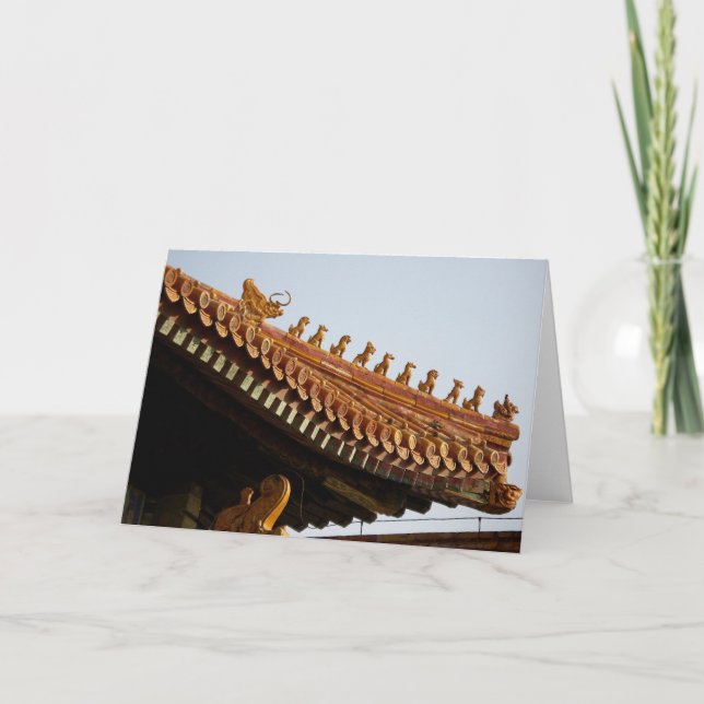 Chinese Imperial Roof Note Card (Front)