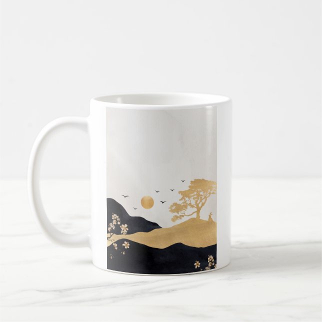 Chinese ink art,, Chinese Beautiful  Art,, Chinese Coffee Mug (Left)