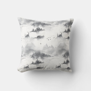 Chinese Ink Painting Pillow