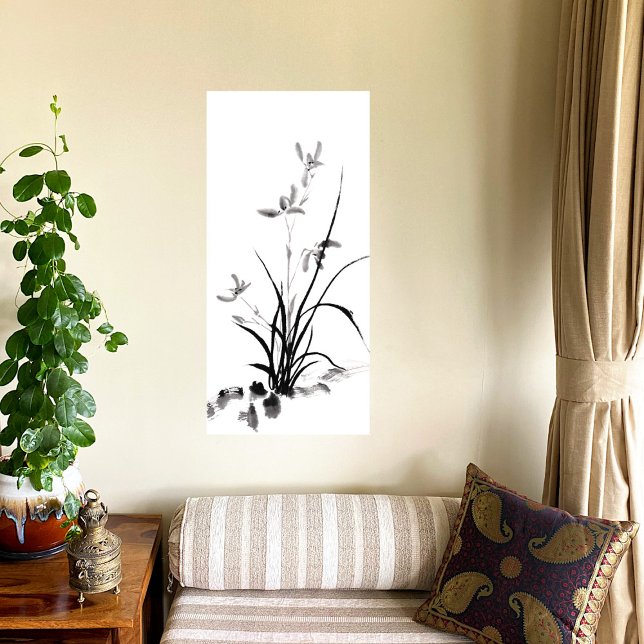 Chinese Iris - bw Canvas Print (Creator Uploaded)