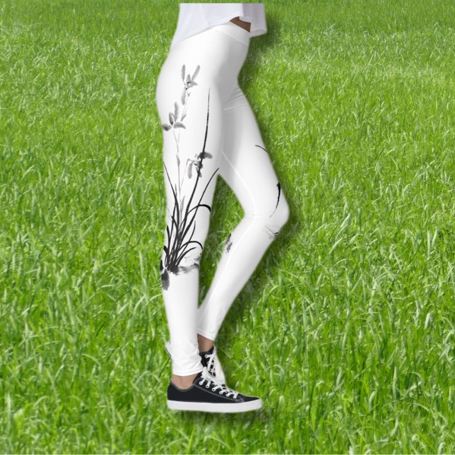 Chinese Iris - bw Leggings (Creator Uploaded)