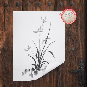 Chinese Iris - bw Photo Print