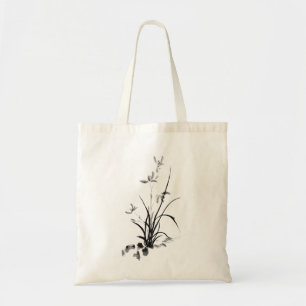 Chinese Iris - bw Tote Bag