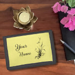 Chinese Iris - bw Trifold Wallet<br><div class="desc">Chinese Iris is a brush painting of an orchid in traditional Chinese free style technique (Xie Yi) with ink on rice paper. Orchids are collectively known in Chinese as lan (兰) or lanhua (兰花). They are highly valued for their delicate fragrance and always associated with elegance. The orchid used to...</div>