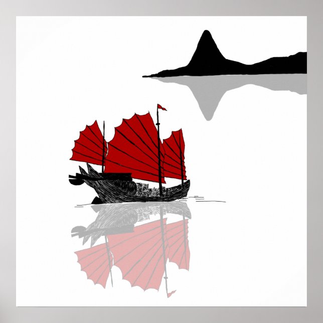 Chinese Junk Ship Poster (Front)